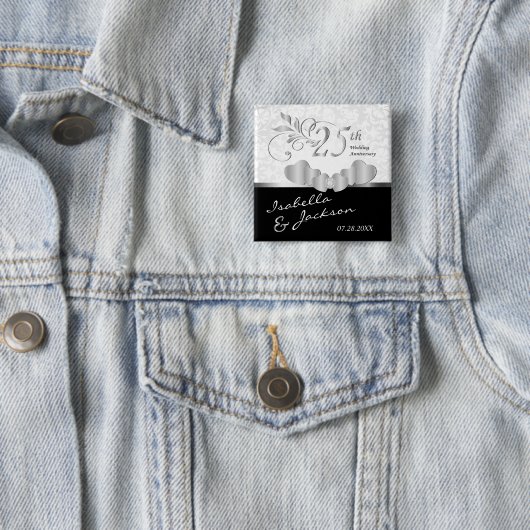 第25回シルバー結婚ズ記念デザイン 缶バッジ (インサイチュ)