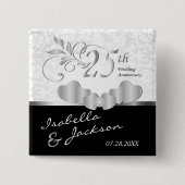 第25回シルバー結婚ズ記念デザイン 缶バッジ (正面)