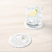 第25回シルバー結婚ズ記念パーティの招待状 ペーパーコースター (インサイチュ)