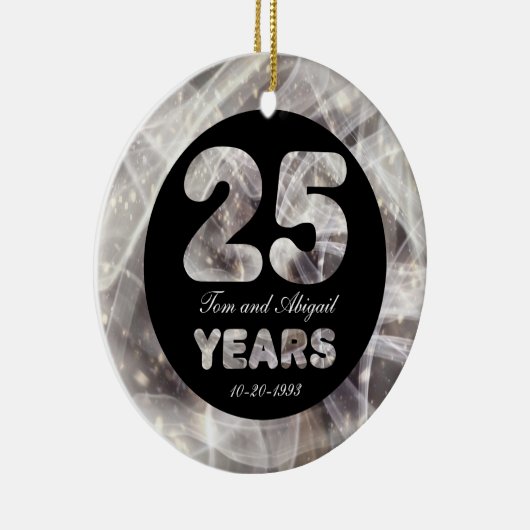 第25回シルバー結婚ズ記念パーティー灯 セラミックオーナメント (右)