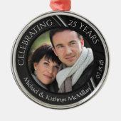 第25回シルバー結婚ズ記念メタルオーナメント メタルオーナメント (正面)