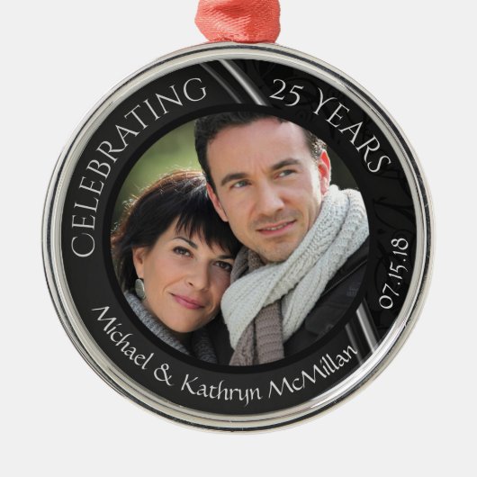 第25回シルバー結婚ズ記念メタルオーナメント メタルオーナメント (正面)