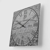 第25回シルバー結婚ズ記念ヴィンテージアンティーク スクエア壁時計 (傾斜)