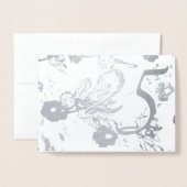 第25回シルバー結婚ズ記念招待状 箔カード (封筒付き正面)