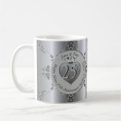 第25回シルバー結婚ズ記念日マグカップ コーヒーマグカップ (左)