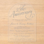 第25回シルバー結婚ズ記念日 アクリル招待状 (正面)