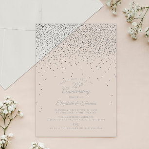 第25回シルバー結婚ズ記念日 アクリル招待状