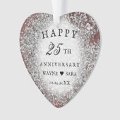 第25回シルバー結婚ズ記念日 オーナメント (正面)