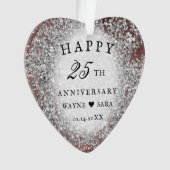 第25回シルバー結婚ズ記念日 オーナメント (正面)