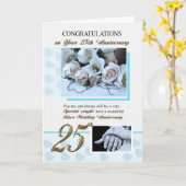 第25回シルバー結婚ズ記念日 カード (黄色い花)