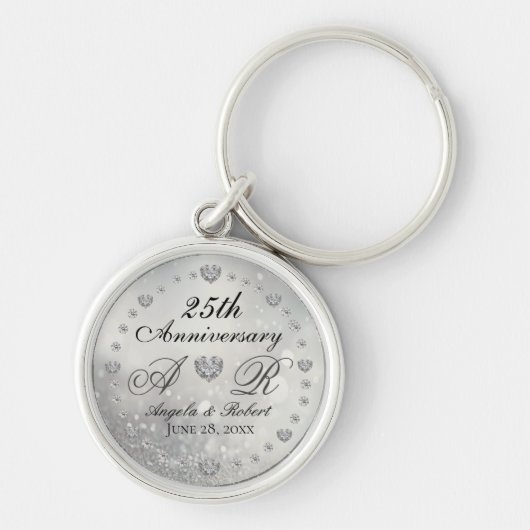 第25回シルバー結婚ズ記念日 キーホルダー (正面)