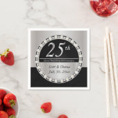 第25回シルバー結婚ズ記念日 スタンダードカクテルナプキン (インサイチュ)