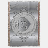 第25回シルバー結婚ズ記念日 スローブランケット (正面縦)