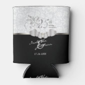 第25回シルバー結婚ズ記念日 |ダマスクパターン 缶クーラー (正面)