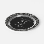 第25回シルバー結婚ズ記念日 |ヒョウのパターン ペーパープレート (アングル)