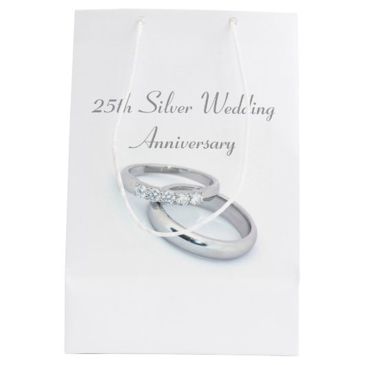 第25回シルバー結婚ズ記念日 ミディアムペーパーバッグ (裏面)