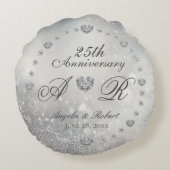 第25回シルバー結婚ズ記念日 ラウンドクッション (裏面)
