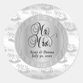 第25回シルバー結婚ズ記念日 ラウンドシール