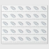 第25回シルバー結婚ズ記念日 ラッピングペーパー (フラット)