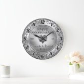 第25回シルバー結婚ズ記念日 ラージ壁時計 (ホーム)