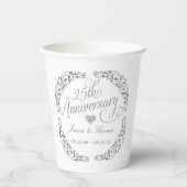 第25回シルバー結婚ズ記念日 紙コップ (正面)