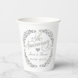 第25回シルバー結婚ズ記念日 紙コップ