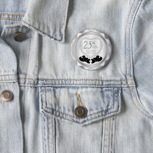 第25回シルバー結婚ズ記念日 缶バッジ (インサイチュ)