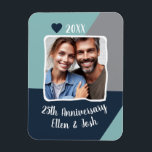 第25回シルバー結婚記念写真展 マグネット<br><div class="desc">このマカスタマイズグネットは祝あなたの結婚マイルストーンに完璧な方法は、何年も時間を要しない記念の写真を撮る。</div>