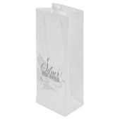 第25回シルバー記念イニシャルとホワイトローズ ワインギフトバッグ (裏面アングル)