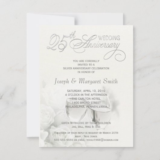 第25回シルバー記念パーティの招待状 招待状 (裏面)