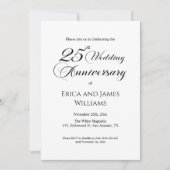 第25回シルバ結婚ーの記念エレガント脚本 招待状 (正面)