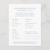 第25回シルバ結婚ーの記念日の食事の選択 エンクロージャーカード (裏面)