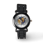 第25回シルバ結婚ー記念写真パーソナライズされた 腕時計 (正面)