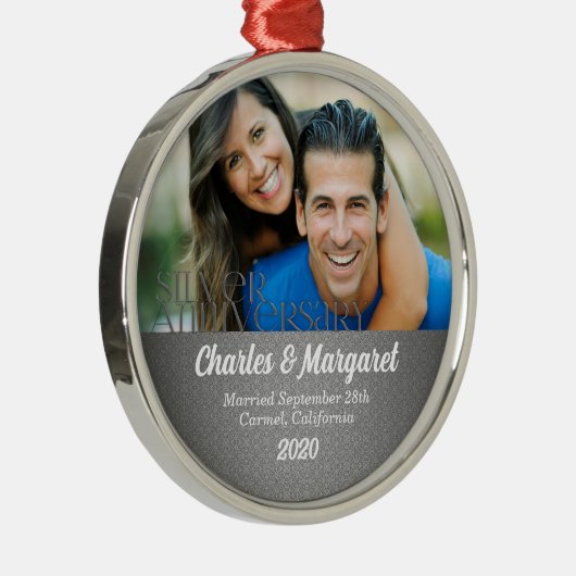 第25回シルバ結婚ー記念写真 メタルオーナメント (右)