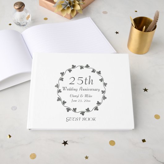 第25回シルバ結婚ー記念日アイビーリース ゲストブック (正面見開き)