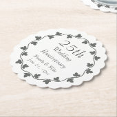 第25回シルバ結婚ー記念日アイビーリース ペーパーコースター (アングル)