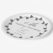 第25回シルバ結婚ー記念日アイビーリース ペーパープレート (アングル)