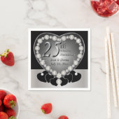 第25回シルバ結婚ー記念日パーティー スタンダードカクテルナプキン (インサイチュ)