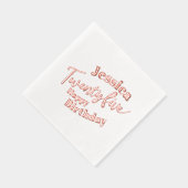 第25回バースデーパーティー25回スクリプトバラ金ゴールド 箔ナプキン (右)