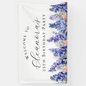 第25回バースデーパーティー7月誕生フラワーウェルカム 横断幕 (縦)