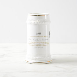 第25回叙事記念日パーソナライズされた聖なる書物、 経典 ビールジョッキ
