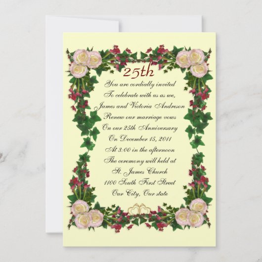 第25回結婚の発願の更新 招待状 (正面)