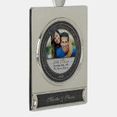 第25回結婚シルバー記念写真年 シルバープレートバナーオーナメント (右)