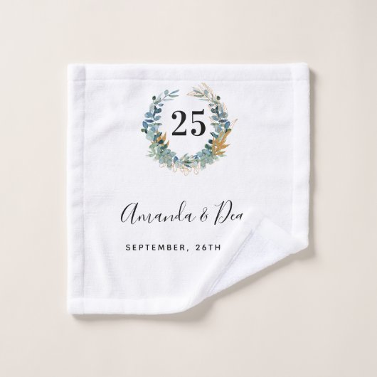 第25回結婚ユーカリリース バスタオルセット (ウォッシュタオル)