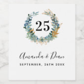 第25回結婚ユーカリリース ワインラベル (シングルラベル)