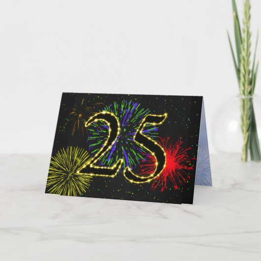 第25回誕生日パーティーへの招待 招待状 (正面)