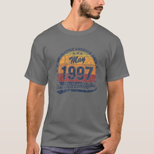 第25回誕生日1997生まれ年5月25日絶対素晴らし Tシャツ (正面)