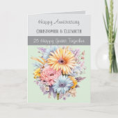 第25回銀周年記念花グレイ・グリーン カード (正面)