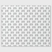 第25回銀周年記念誕生日包装紙 ラッピングペーパー (フラット)