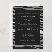 第25回銀周年記念 – ゼブラパターン – 愛 招待状 (裏面)